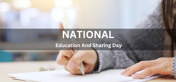 National Education And Sharing Day [राष्ट्रीय शिक्षा एवं साझाकरण दिवस]
